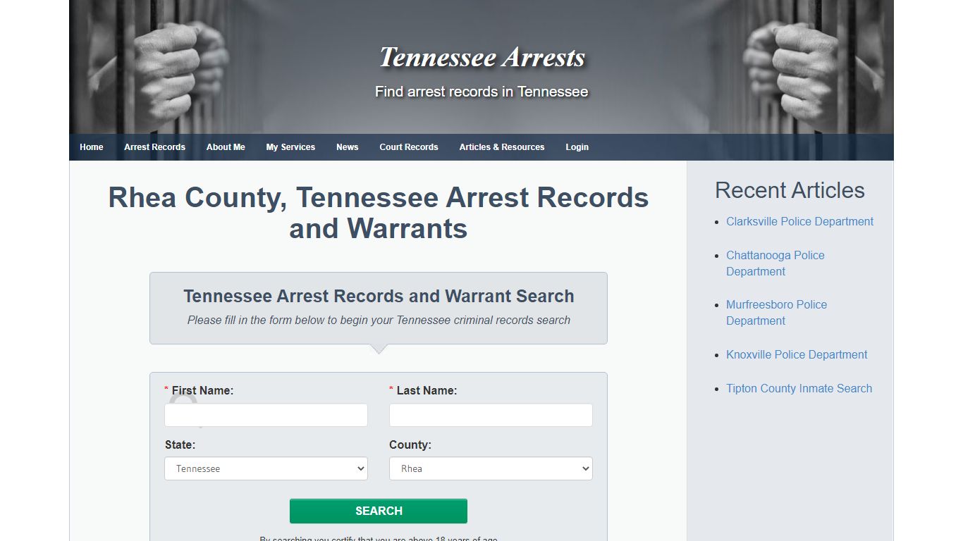 Rhea County, Tennessee Arrest Records and Warrants