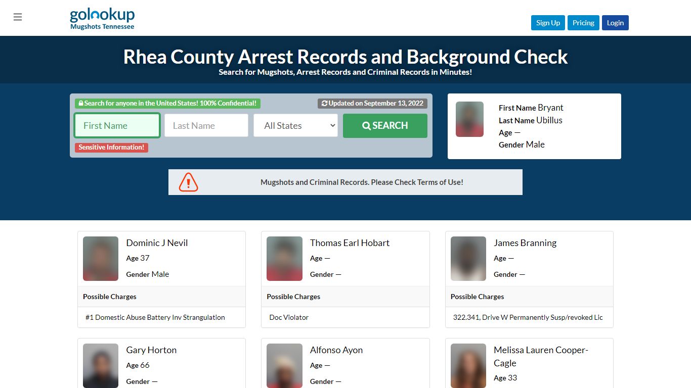 Rhea County Mugshots, Rhea County Arrest Records - GoLookUp